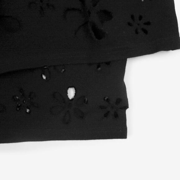 ASOS Floral Cutout Mini Dress Size 6 Black Minimalist Semi-Formal Date Night - Picture 8 of 13